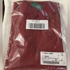 L.L. Bean, Dark Cranberry Mock Turtleneck, Size: XL, NWT, 100% cotton